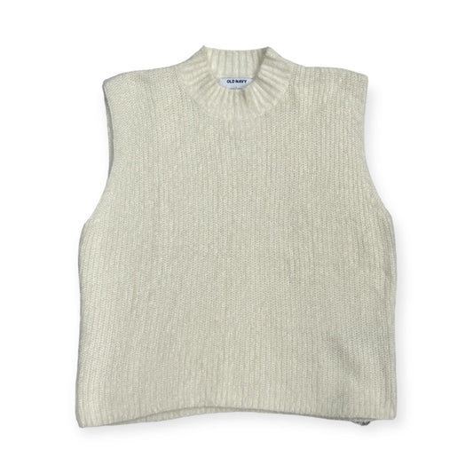 Vest Sweater By Old Navy In White, Size: L