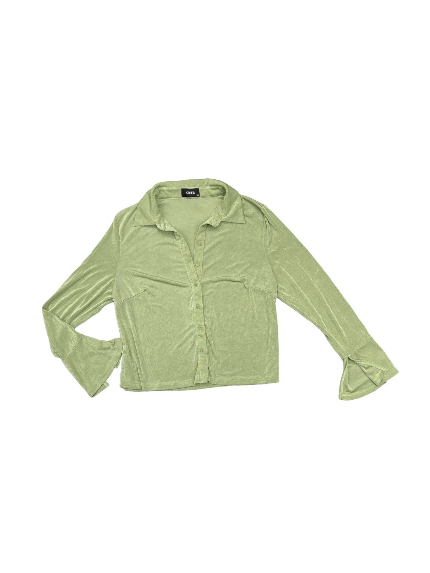 Top Long Sleeve By Clothes Mentor In Green, Size: 2x