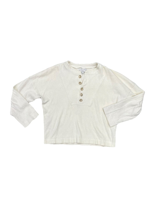 Top Long Sleeve By Madewell In Cream, Size: M