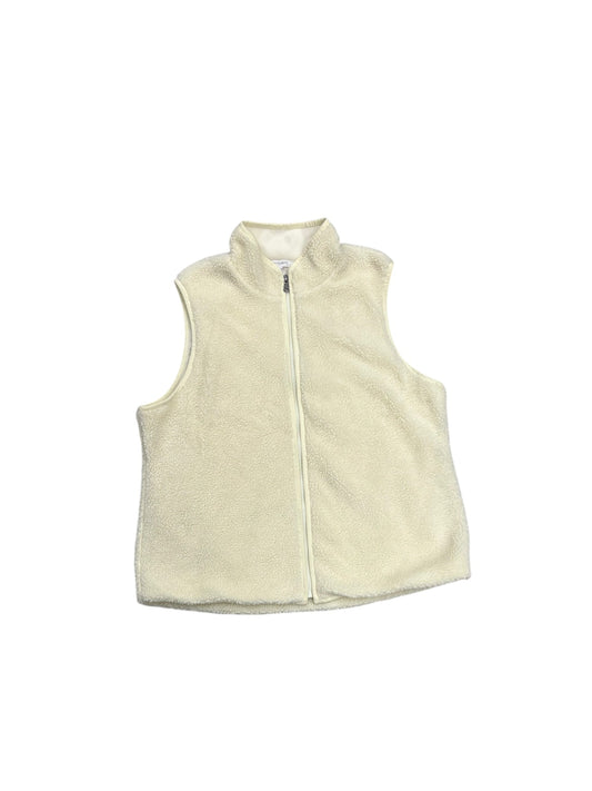 Vest Faux Fur & Sherpa By Talbots In Cream, Size: Xl