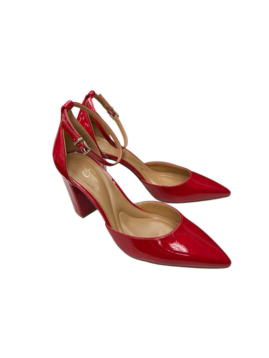 Shoes Heels Block By Jessica Simpson In Red, Size: 9.5