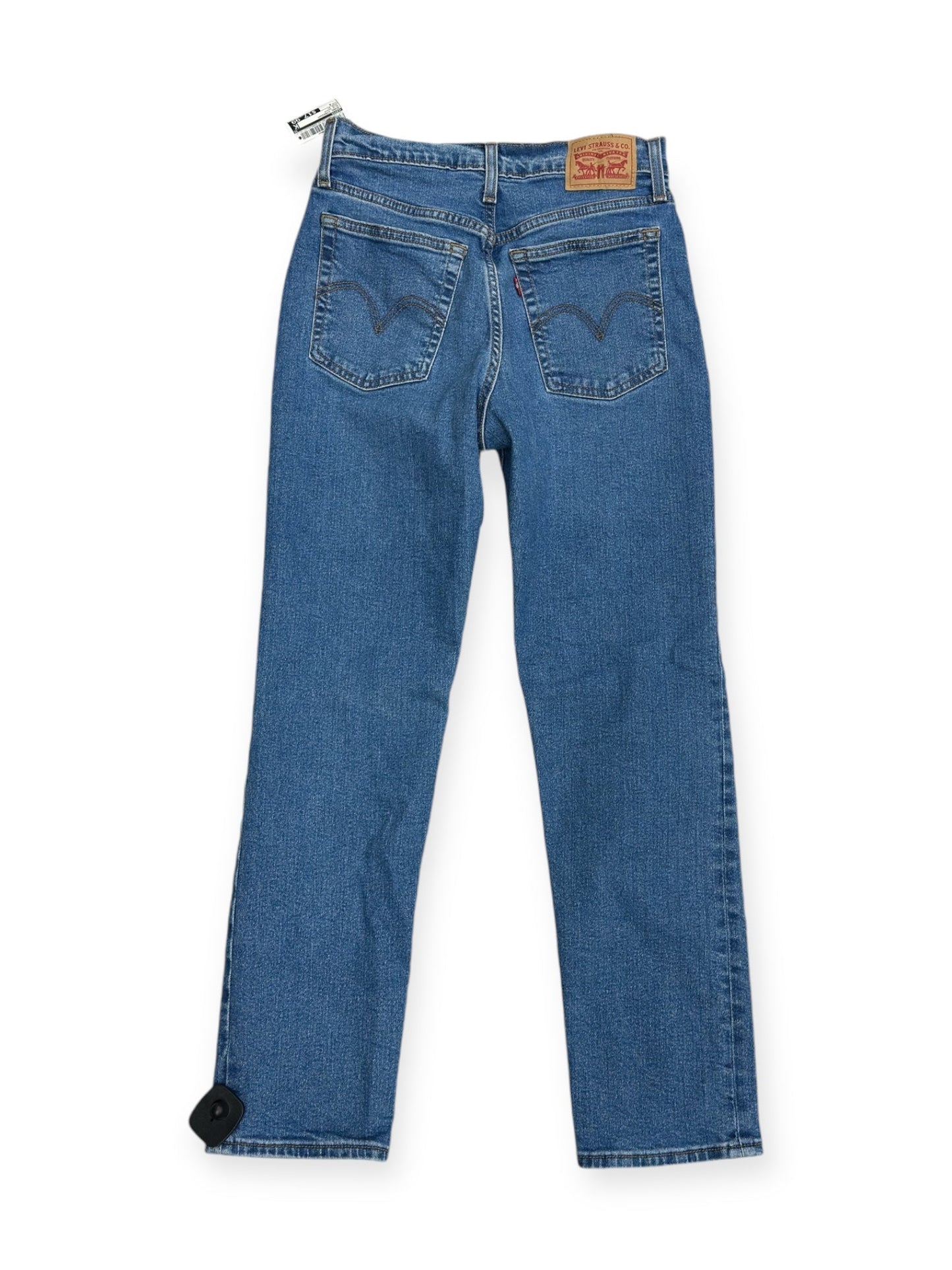 Jeans Straight By Levis In Blue Denim, Size: 4