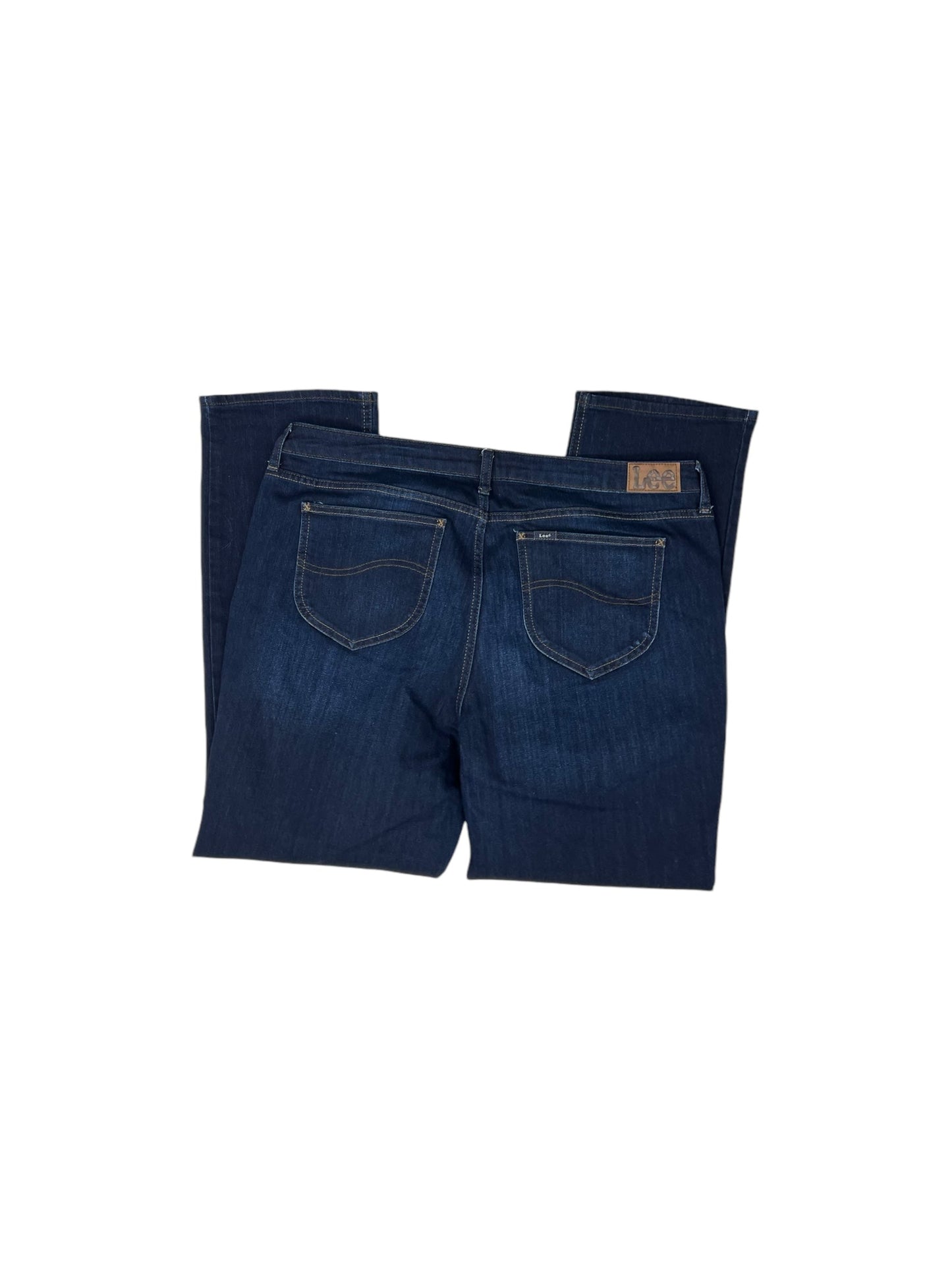 Jeans Straight By Lee In Blue Denim, Size: 18