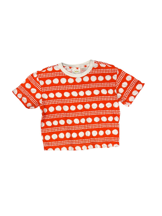 Top Short Sleeve By Maeve In Orange & White, Size: Xs