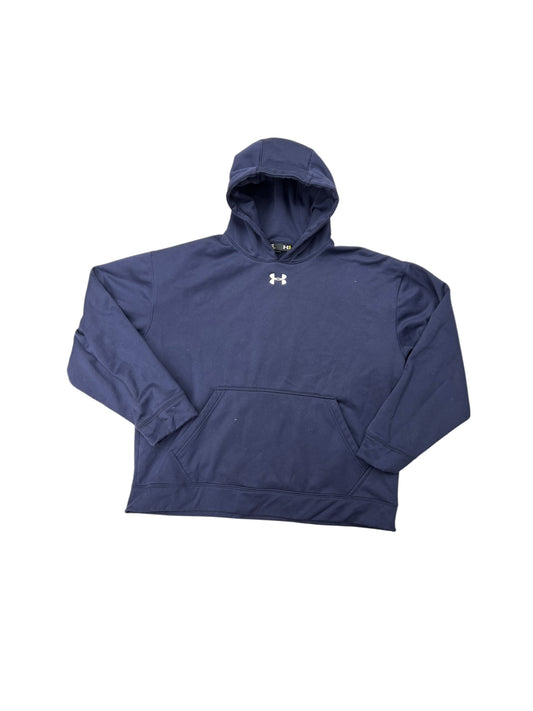 Athletic Sweatshirt Hoodie By Under Armour In Navy, Size: Xl