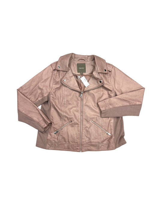 Jacket Moto By Maurices In Pink, Size: 1x