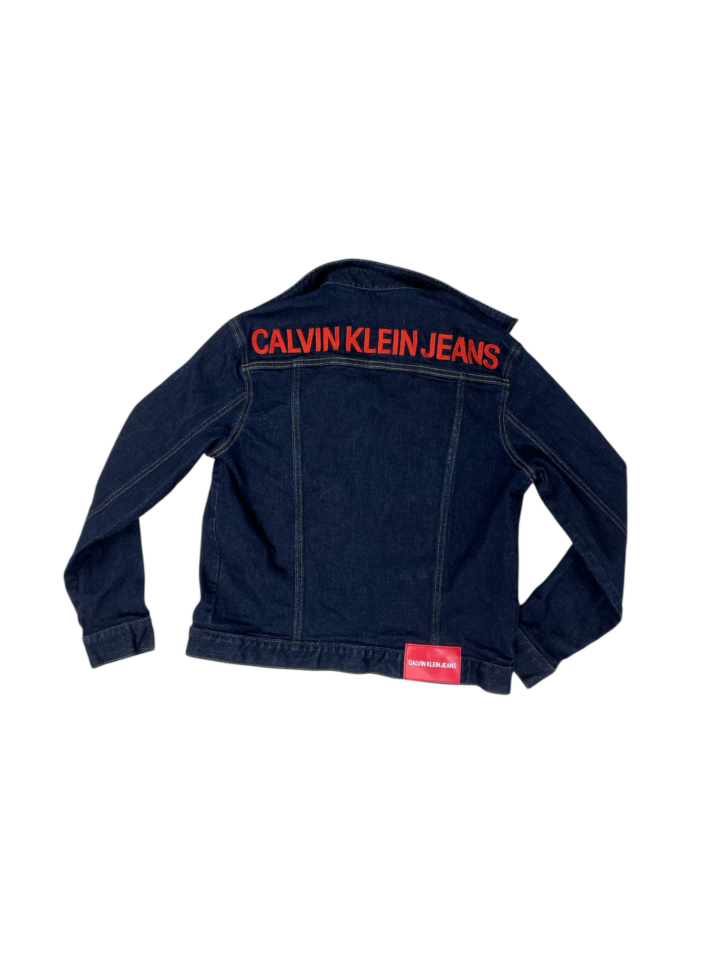 Jacket Denim By Calvin Klein In Blue Denim, Size: Xs