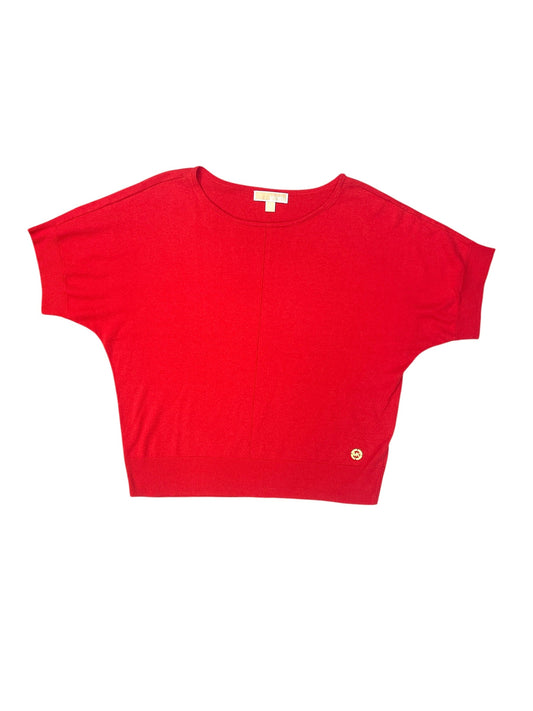 Top Short Sleeve By Michael By Michael Kors In Red, Size: Xl