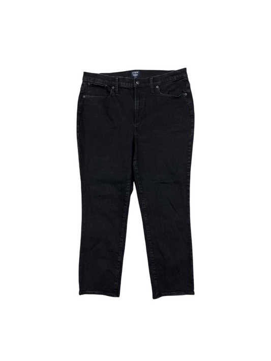 Jeans Straight By J. Crew In Black Denim, Size: 14