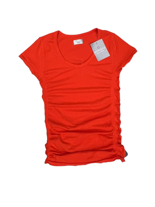 Orange Athletic Top Short Sleeve Athleta, Size M