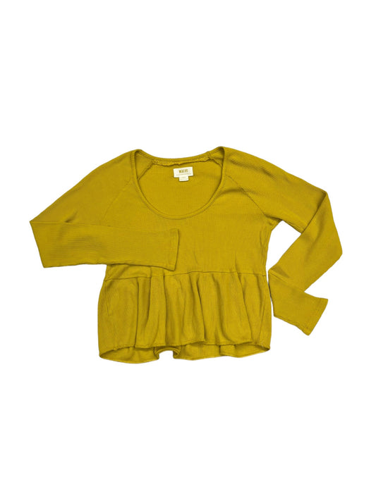 Top Long Sleeve By Maeve In Yellow, Size: M