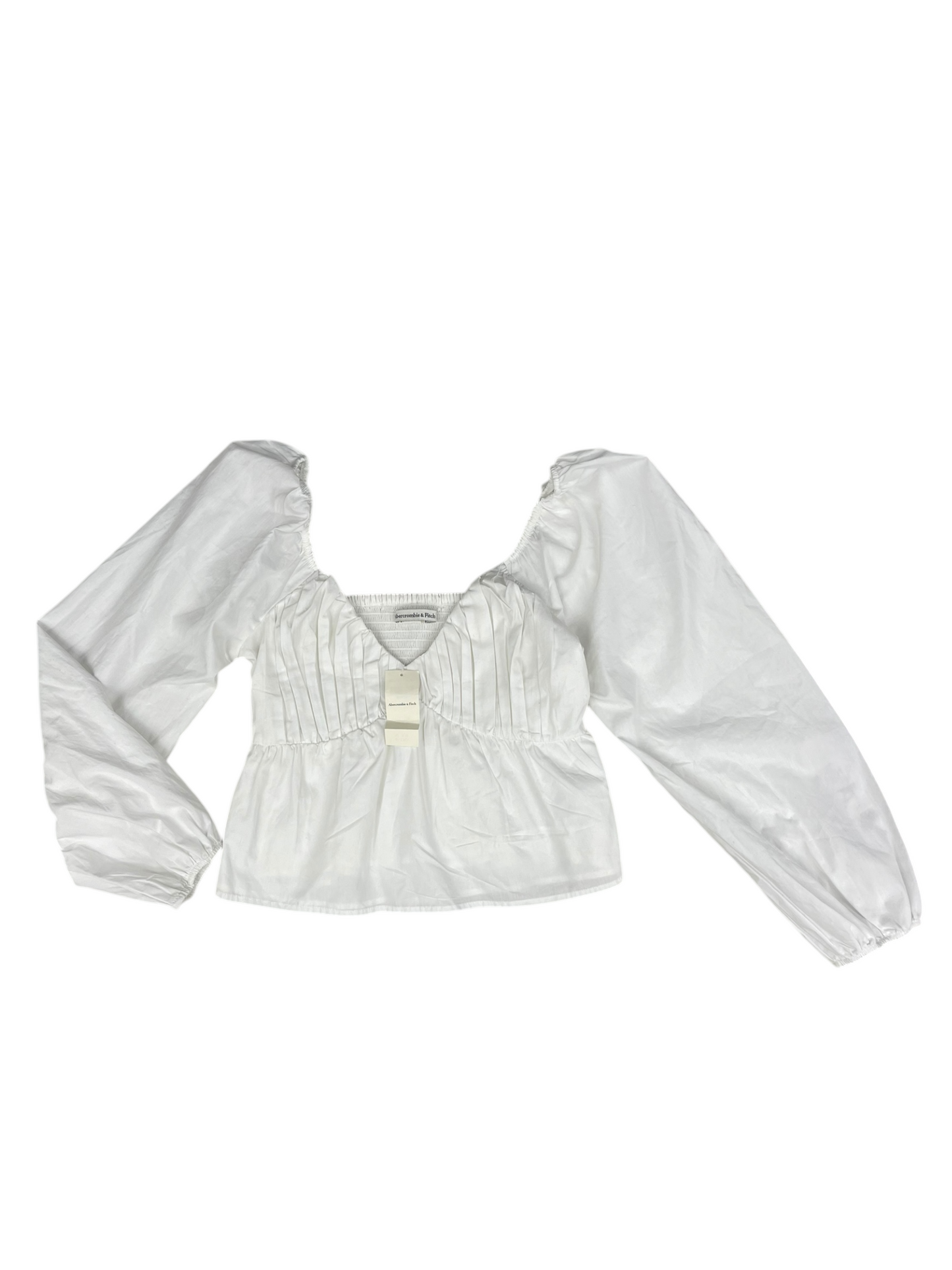 Top Long Sleeve By Abercrombie And Fitch In White, Size: M