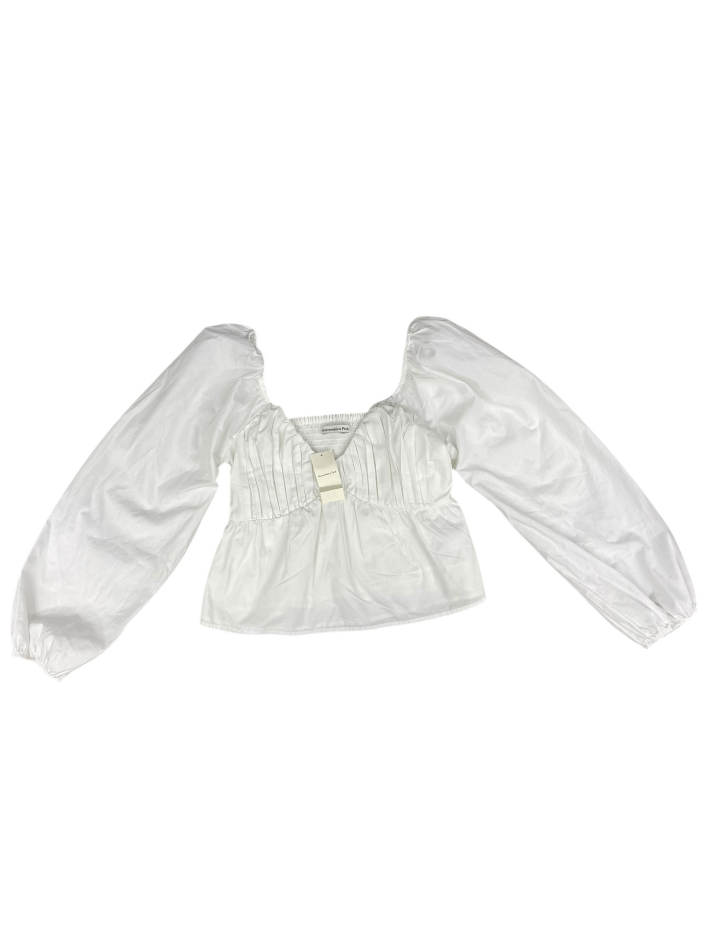 Top Long Sleeve By Abercrombie And Fitch In White, Size: M