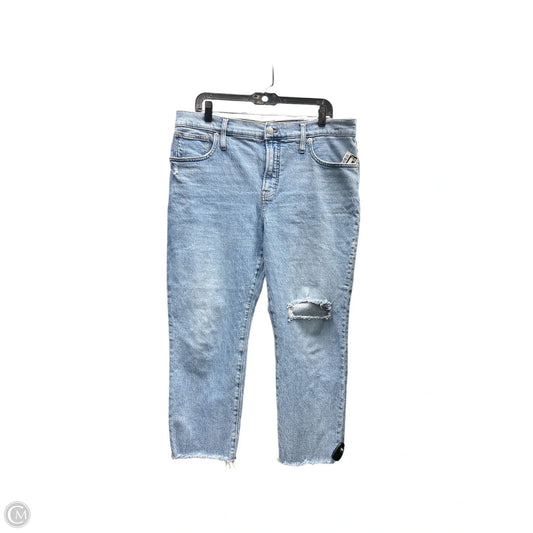 Jeans Straight By Madewell In Blue Denim, Size: 16