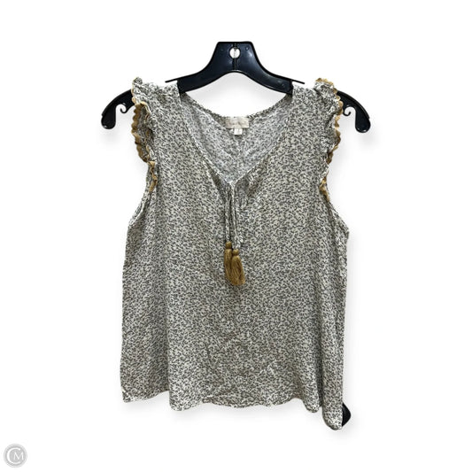 Top Sleeveless By Hem & Thread In Floral Print, Size: S