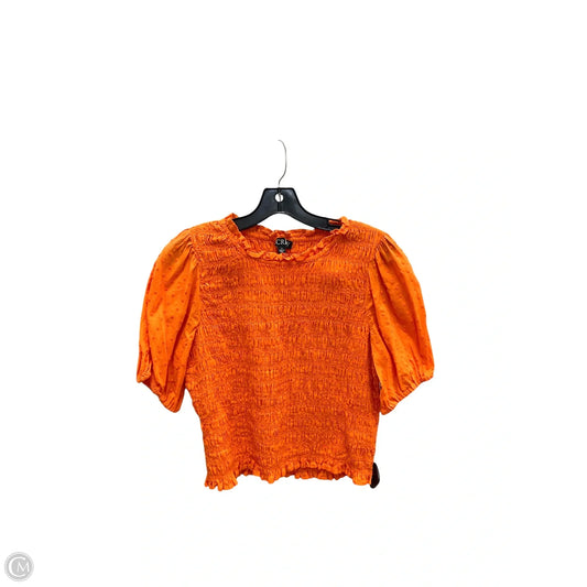 Top Short Sleeve By J. Crew In Orange, Size: L