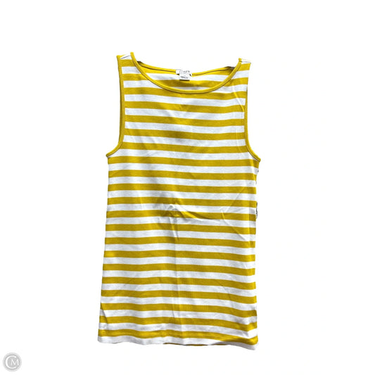 Tank Top By J. Crew In White & Yellow, Size: Xs