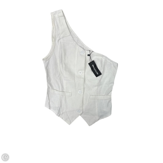 Top Sleeveless By Pretty Little Thing In White, Size: 4