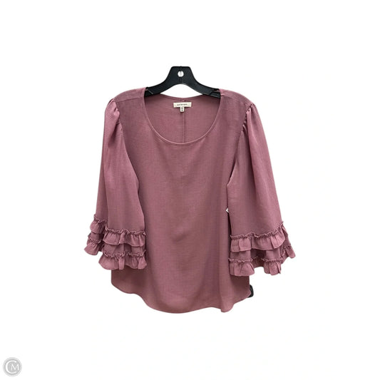 Top 3/4 Sleeve By Max Studio In Mauve, Size: M