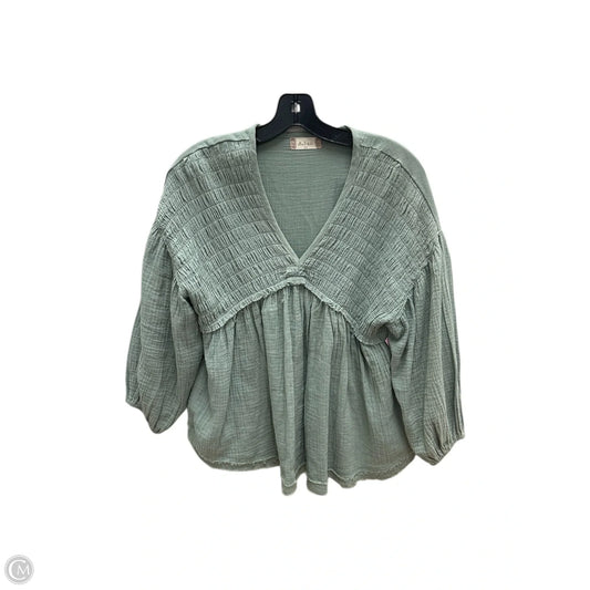 Top Long Sleeve By Altard State In Green, Size: Xs