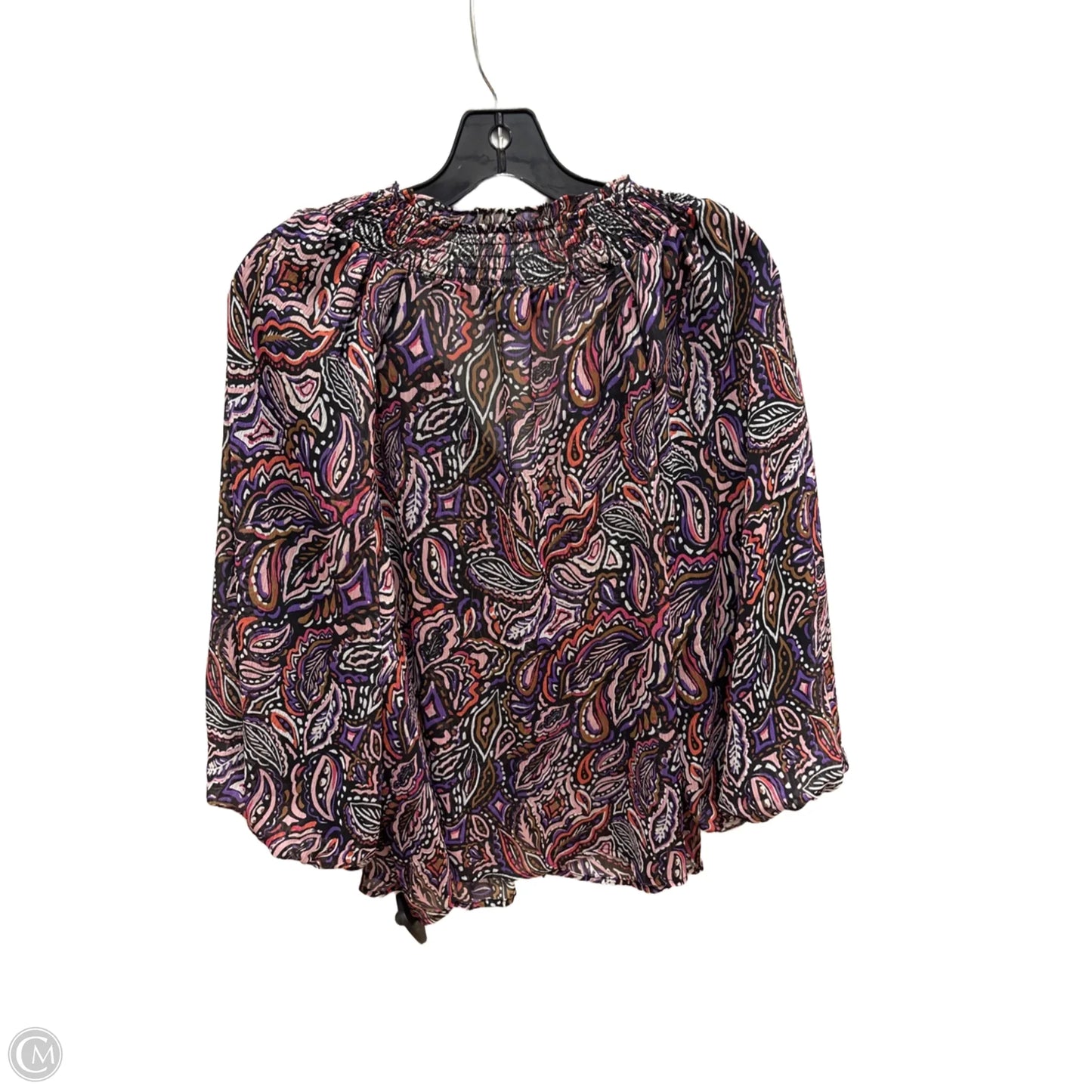 Top 3/4 Sleeve By Sanctuary In Purple & White, Size: S