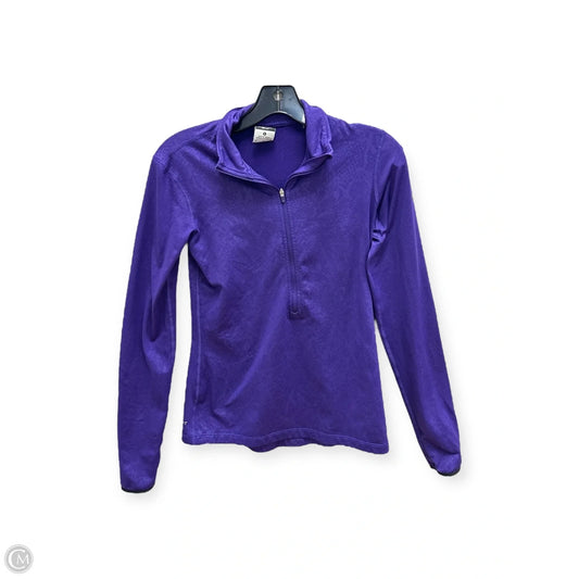 Athletic Top Long Sleeve Collar By Nike Apparel In Purple, Size: S