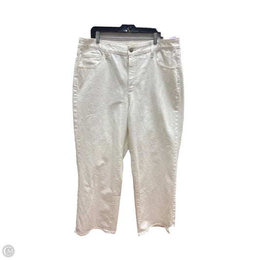 Jeans Wide Leg By Universal Thread In Ivory, Size: 18