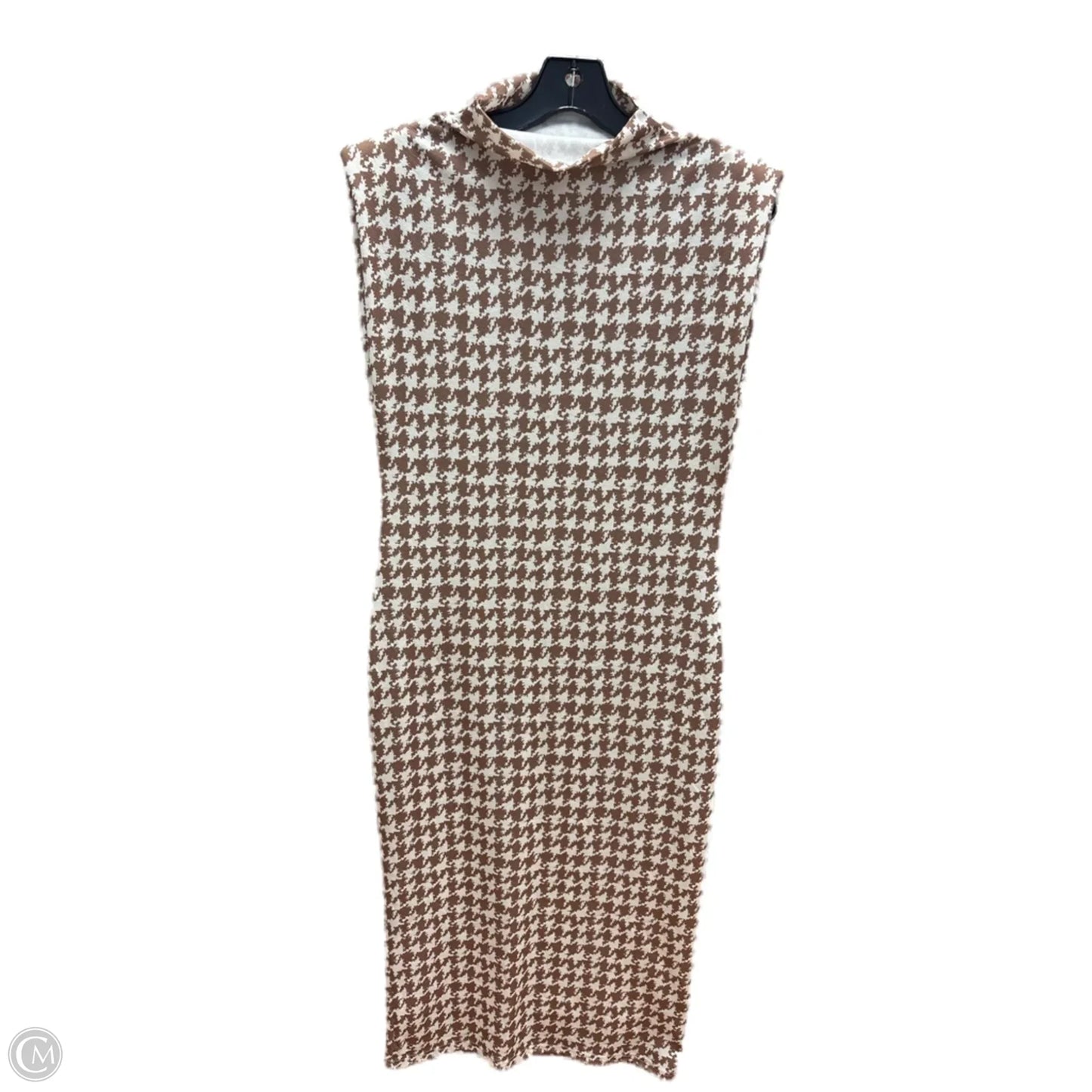 Dress Casual Maxi By Shein In Brown & Cream, Size: L