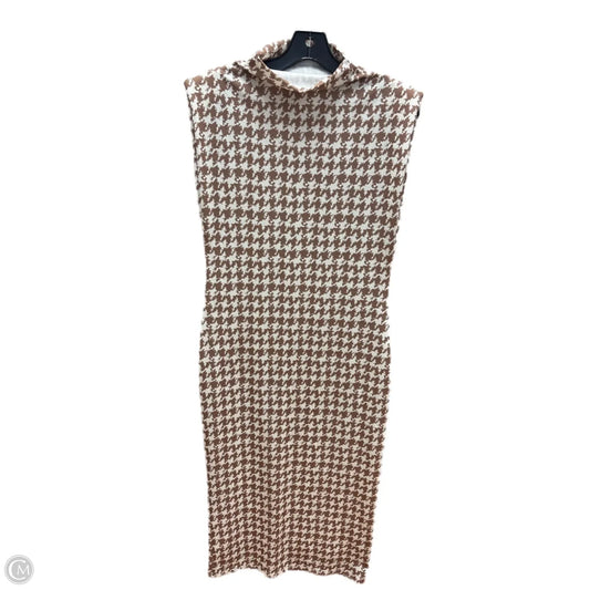 Dress Casual Maxi By Shein In Brown & Cream, Size: L