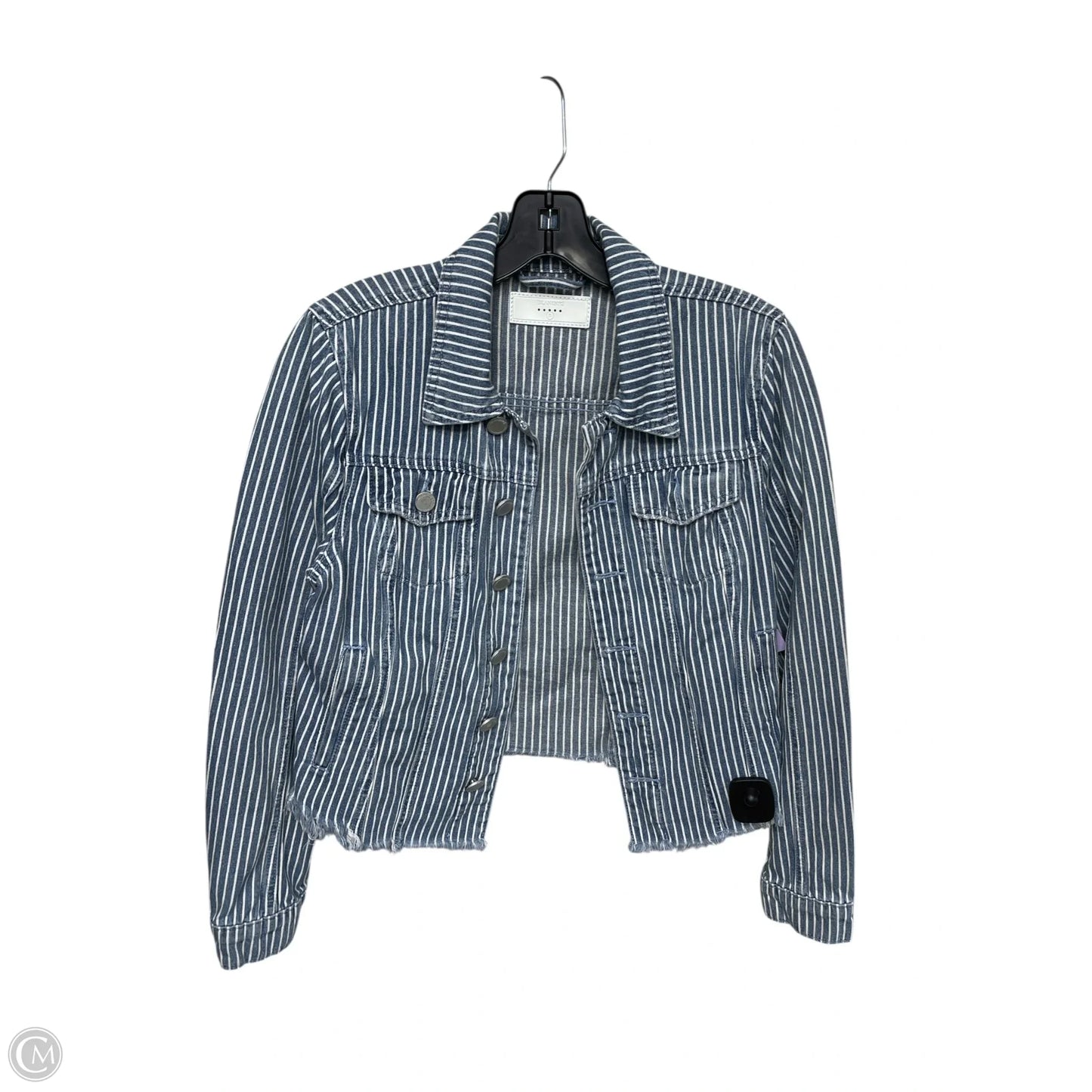 Jacket Denim By Blanknyc In Striped Pattern, Size: S