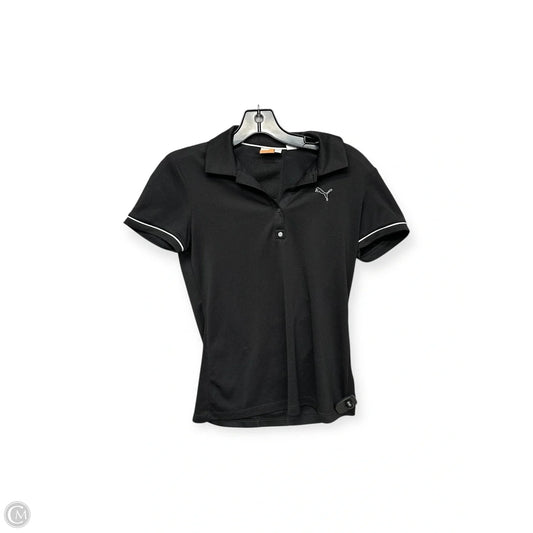 Athletic Top Short Sleeve By Puma In Black, Size: Xs