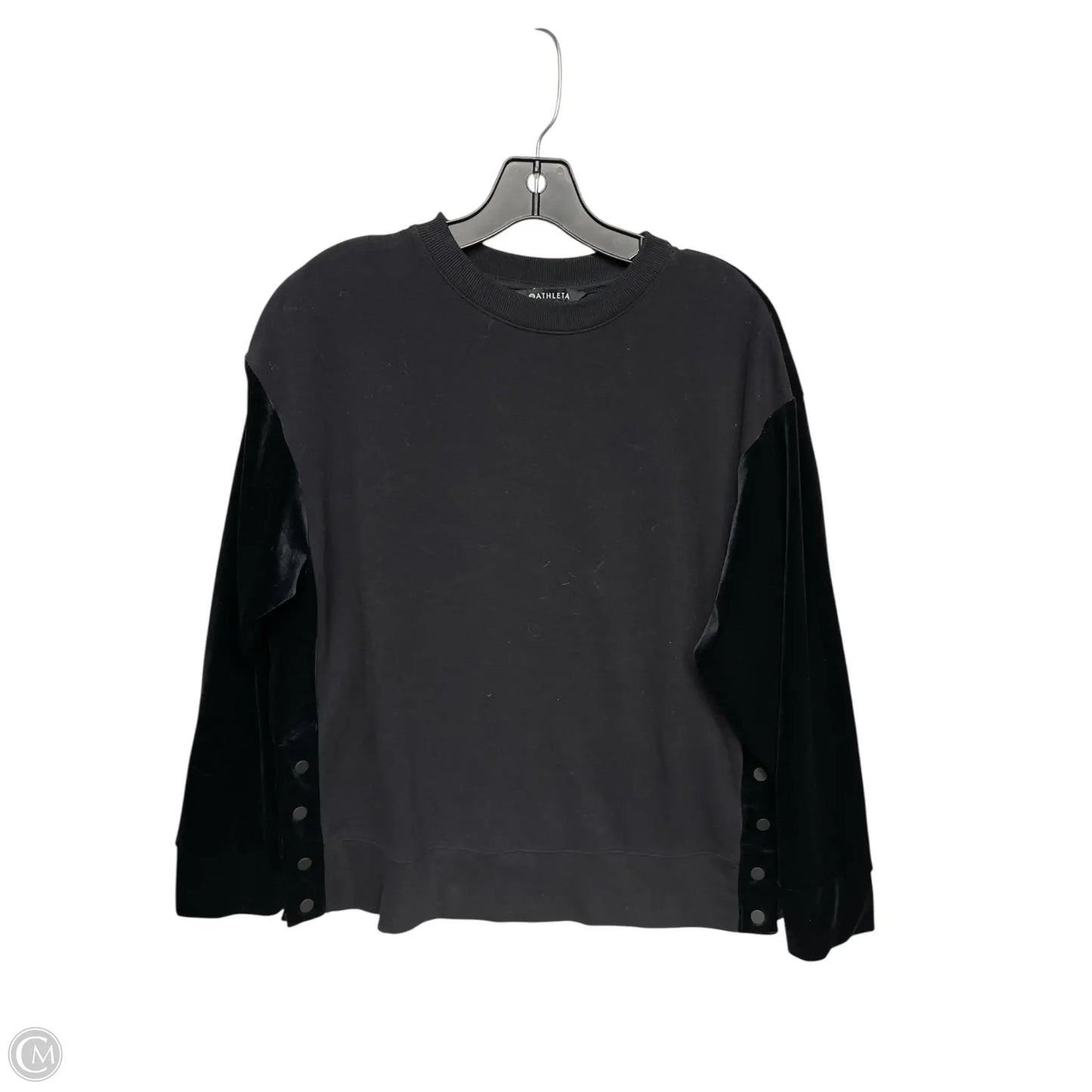 Athletic Sweatshirt Crewneck By Athleta In Black, Size: S