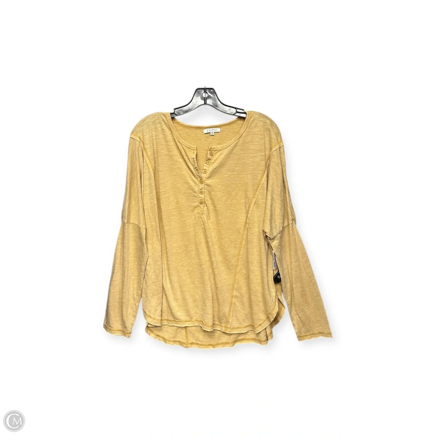 Top Long Sleeve By Z Supply In Yellow, Size: M