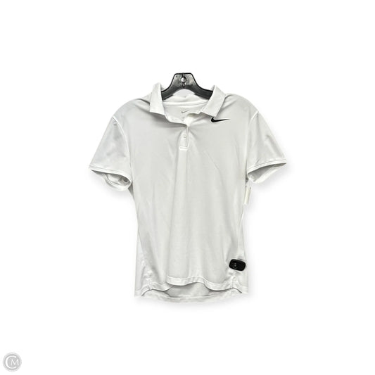 Athletic Top Short Sleeve By Nike Apparel In White, Size: M