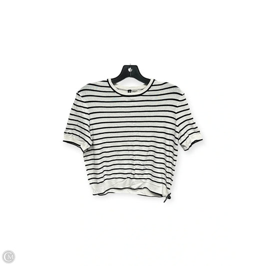 Top Short Sleeve By Divided In Black & White, Size: M