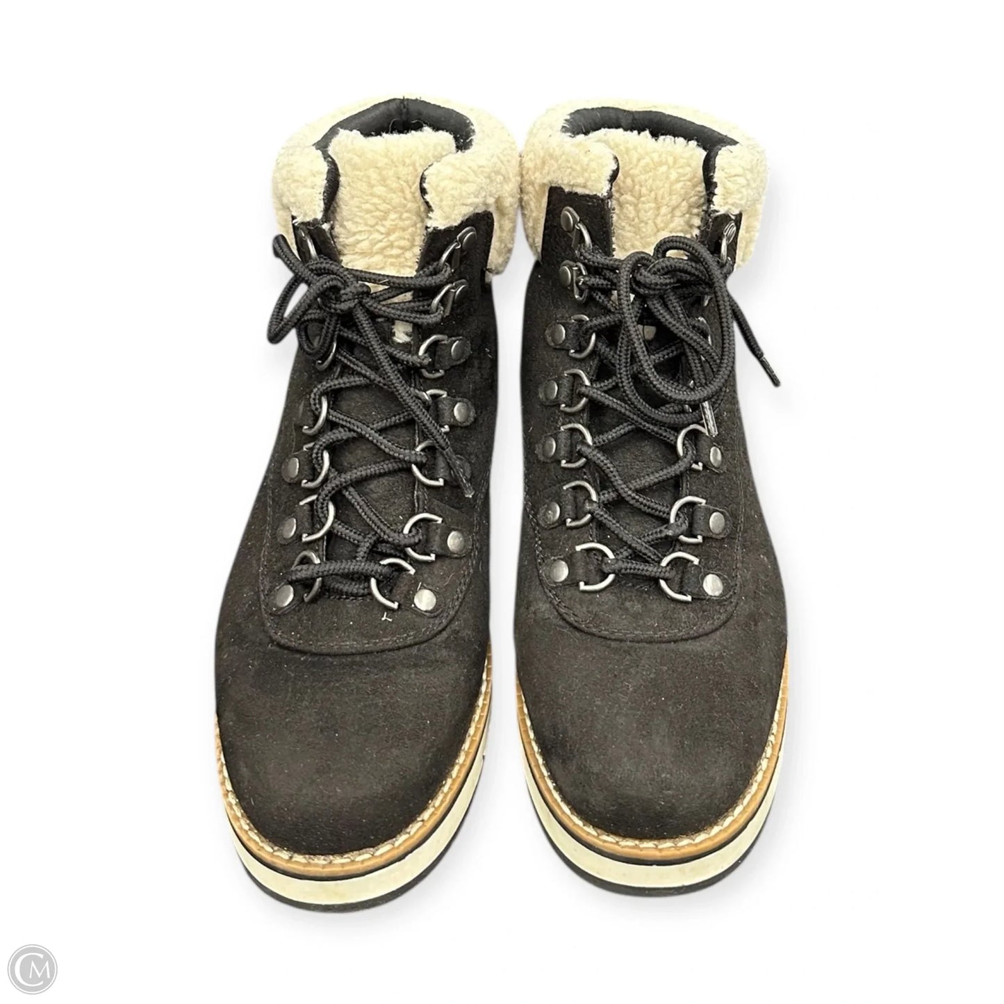 Boots Ankle Flats By White Mountain In Black & Cream, Size: 6.5