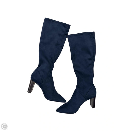 Boots Mid-calf Heels By Boden In Navy, Size: 8.5