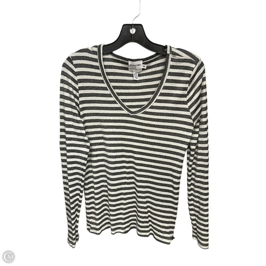 Top Long Sleeve By Michael Stars In Black & White, Size: M