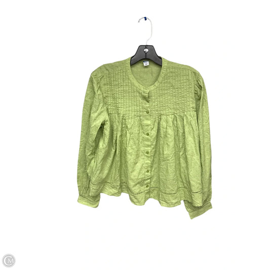 Top Long Sleeve By Old Navy In Green, Size: M