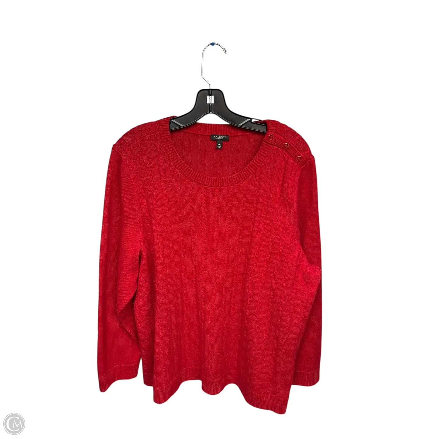 Sweater By Talbots In Red, Size: 3x