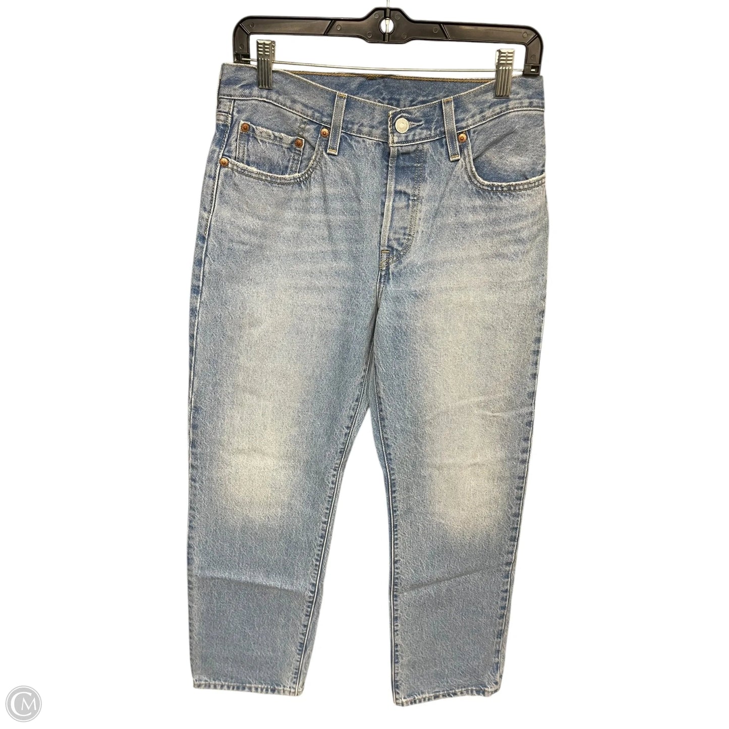Jeans Straight By Levis In Blue Denim, Size: 4