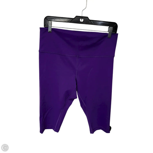 Athletic Capris By Lululemon In Purple, Size: 14