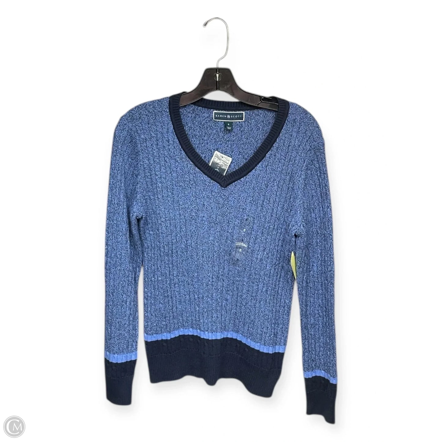 Sweater By Karen Scott In Blue, Size: S