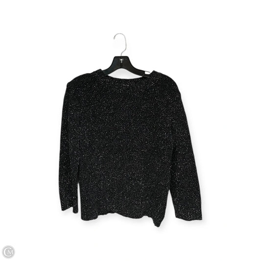 Sweater By Who What Wear In Black & Silver, Size: S