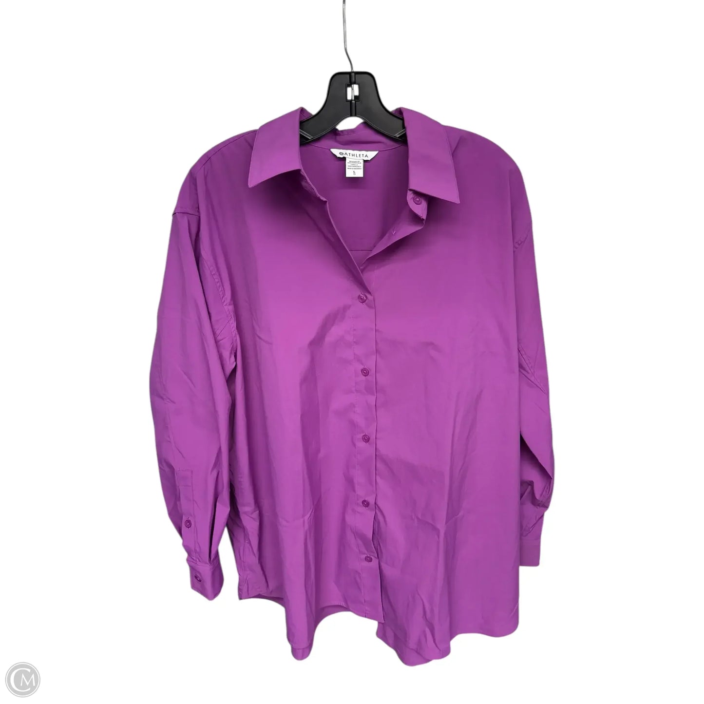 Top Long Sleeve By Athleta In Purple, Size: L