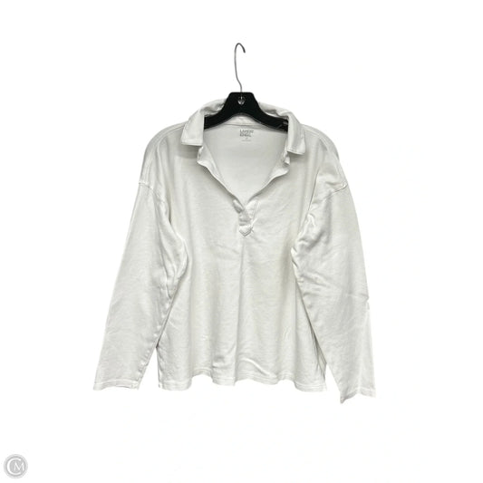 Top Long Sleeve By Lands End In White, Size: M