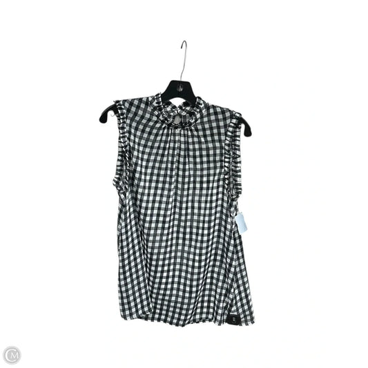 Top Sleeveless By Who What Wear In Black & White, Size: M