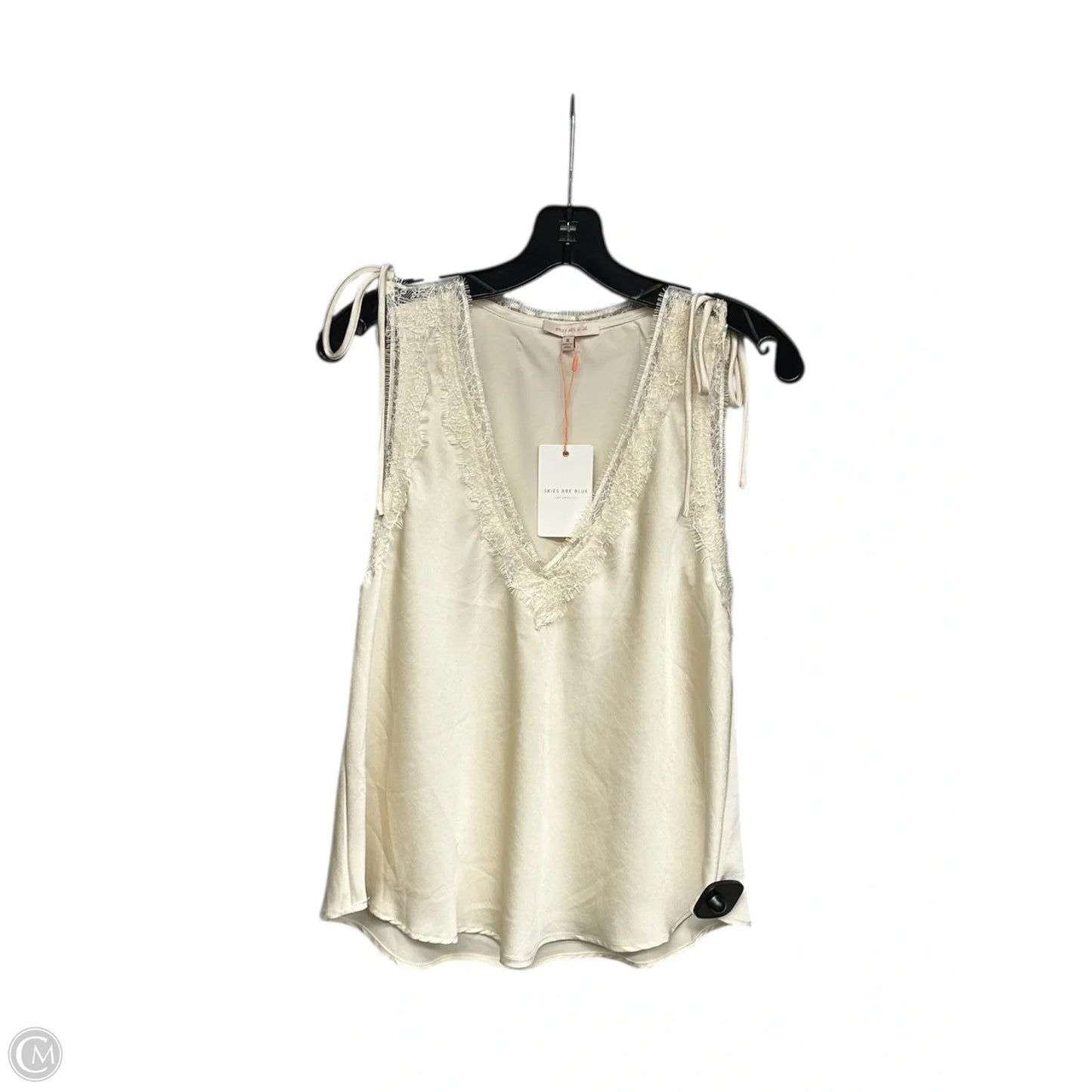 Top Sleeveless By Skies Are Blue In Cream, Size: M