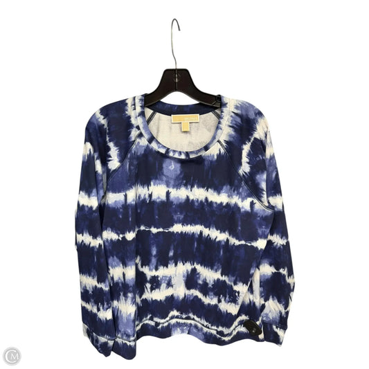 Sweatshirt Crewneck By Michael By Michael Kors In Blue & White, Size: L