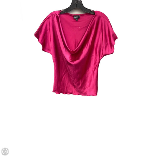 Top Short Sleeve By Nicole Miller In Pink, Size: Xs